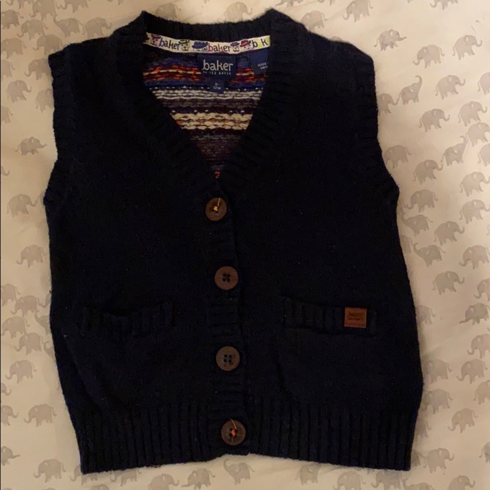 Ted baker baby sweater button up vest